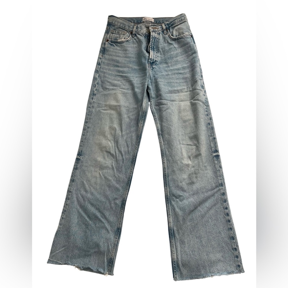 Zara high rise wide leg jeans